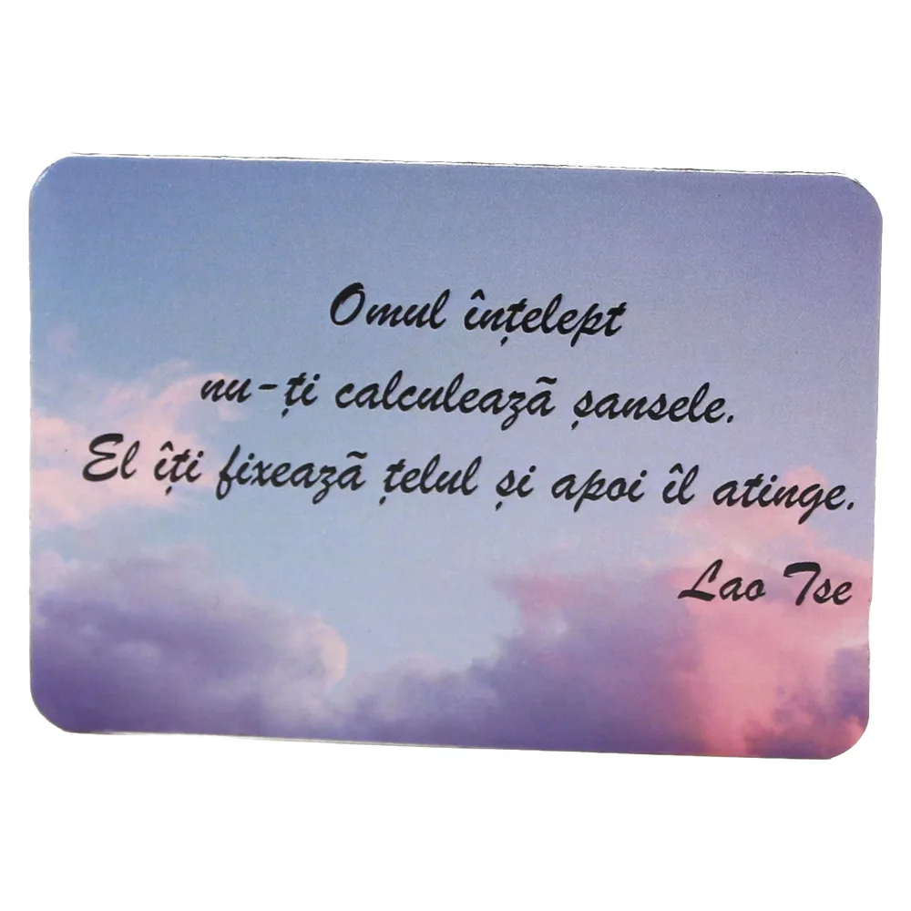 Magnet de frigider din plastic "Omul intelept..." 8 x 5.5 cm Magnet de frigider din plastic "Omul intelept..." 8 x 5.5 cm