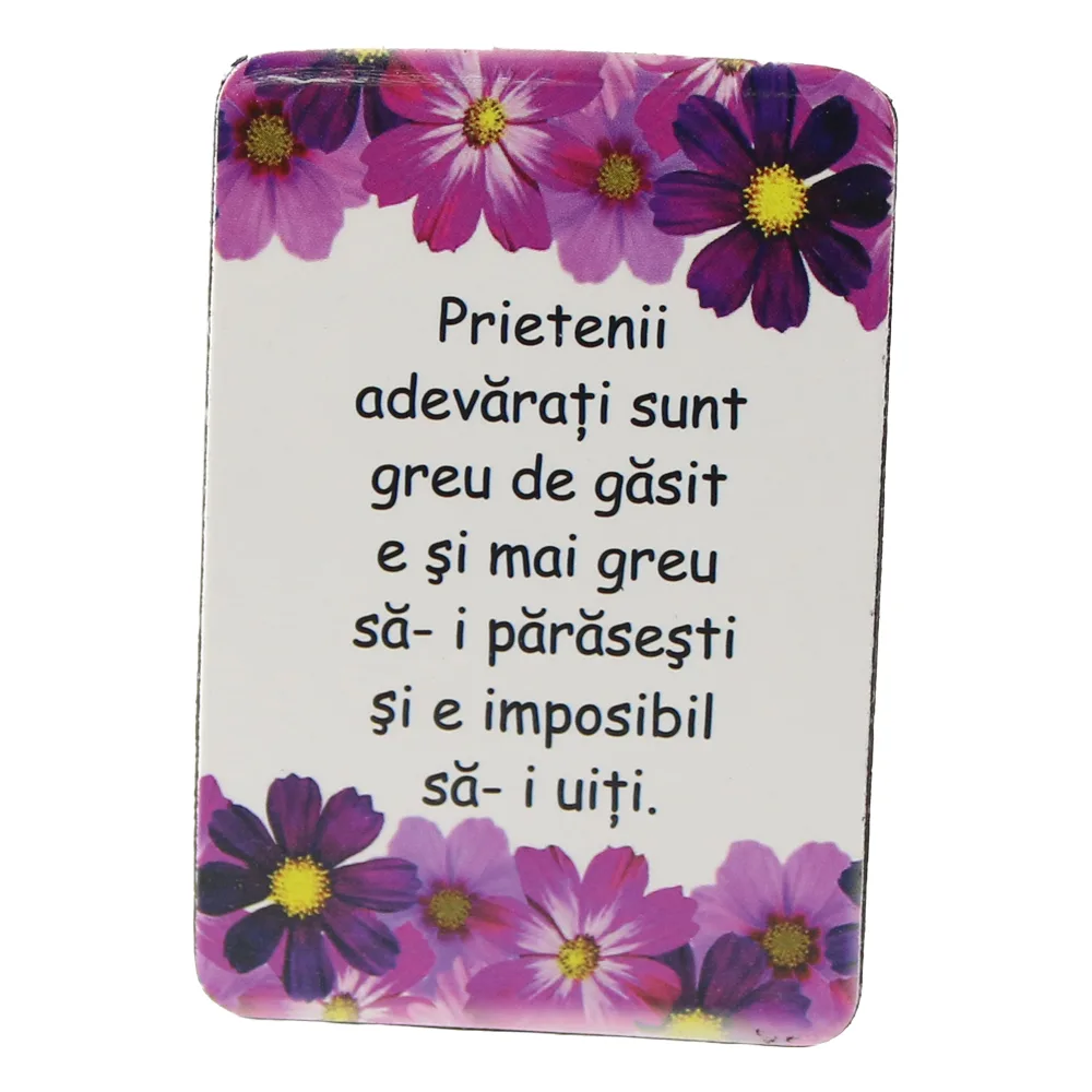 Magnet de frigider din plastic "Prietenii adevarati..." 5.5 x 8 cm Magnet de frigider din plastic "Prietenii adevarati..." 5.5 x 8 cm
