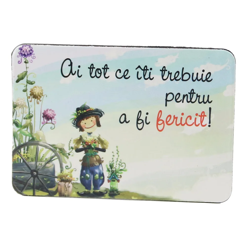 Magnet de frigider din plastic "Ai tot ce iti trebuie..." 8 x 5.5 cm Magnet de frigider din plastic "Ai tot ce iti trebuie..." 8 x 5.5 cm
