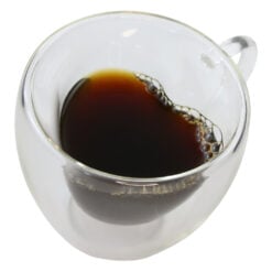 Ceasca din sticla cu pereti dubli Inima 150 ml