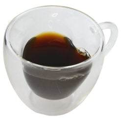 Ceasca din sticla cu pereti dubli Inima 150 ml