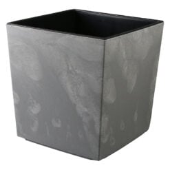 Ghiveci din plastic Juka gri beton 24 x 24 x 25.5 cm
