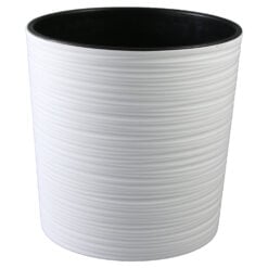Ghiveci din plastic Malwa alb 19.5 x 19.5 cm