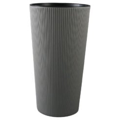 Ghiveci din plastic Lilia Jumper gri 19.5 x 17/36.5 cm