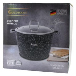 Oala cu capac 14 L din aluminiu turnat Goldmann