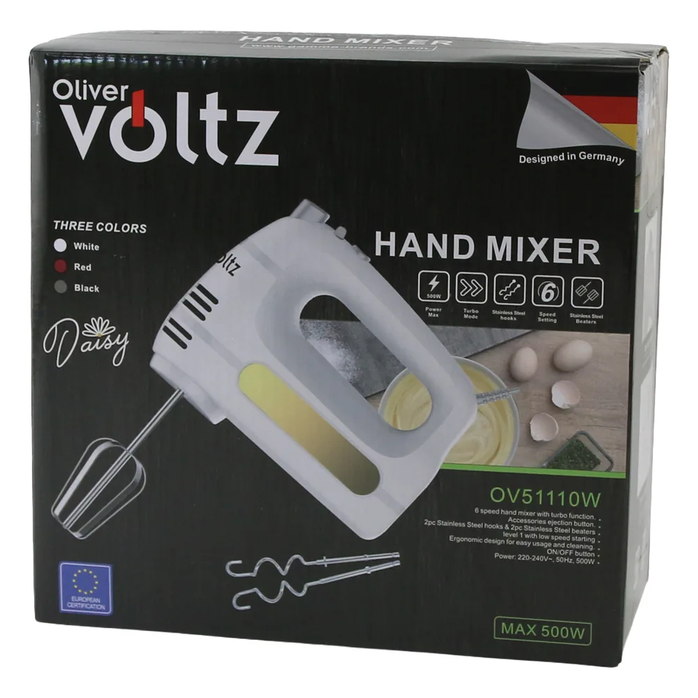 Mixer electric cu 6 viteze 500 W Daisy rosu Voltz