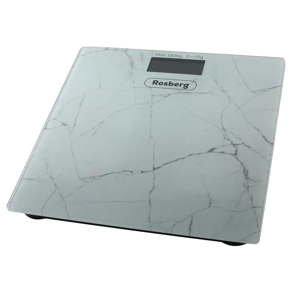 Cantar de baie digital din sticla Marble 180 kg Rosberg