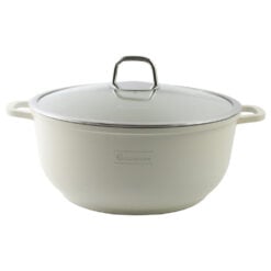 Cratita cu capac 6.5 L din aluminiu bej Goldmann