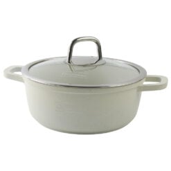 Cratita cu capac 2.3 L din aluminiu bej Goldmann