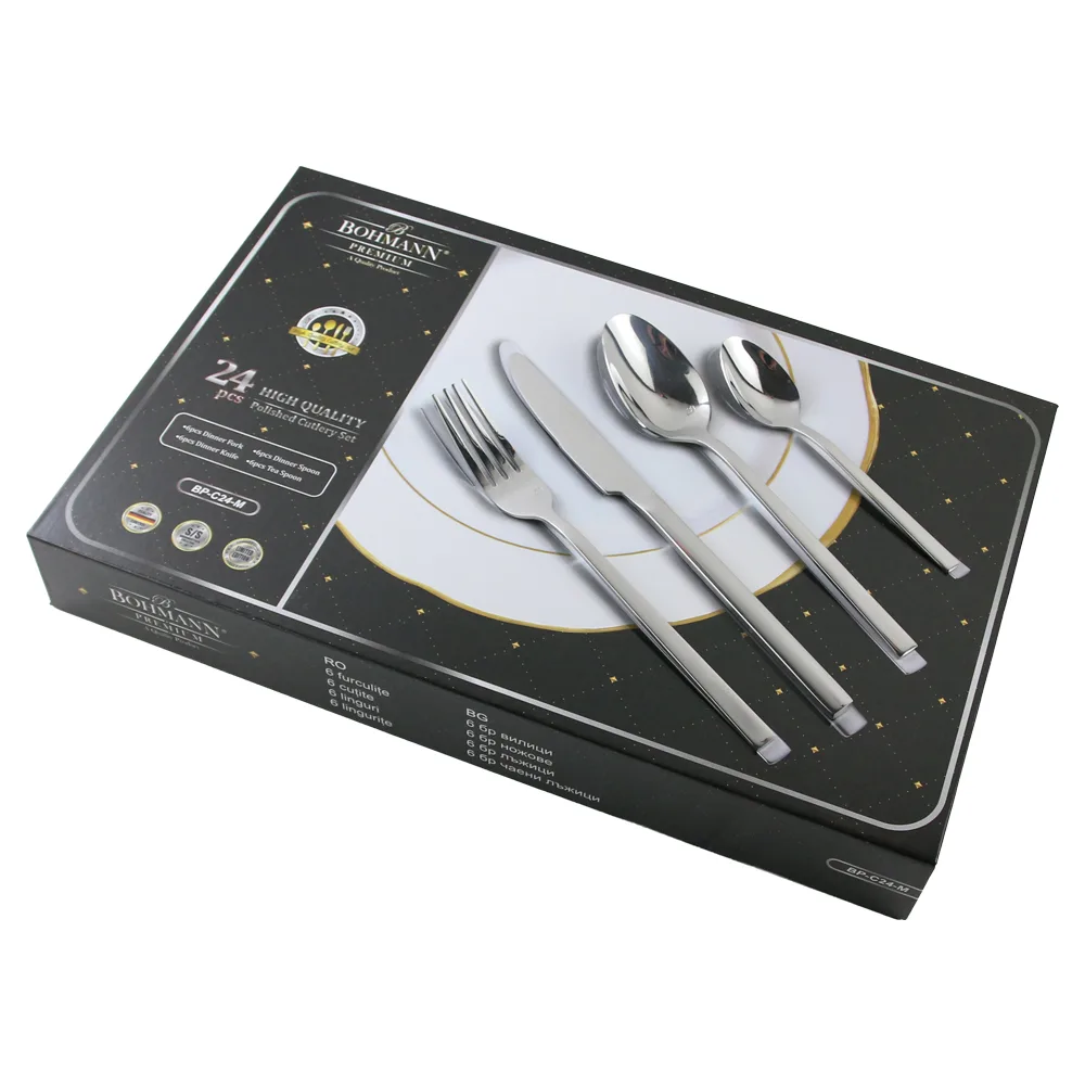Set tacamuri 24 piese din inox Bohmann Premium Set tacamuri 24 piese din inox Bohmann Premium