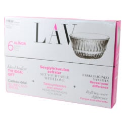 Set 6 boluri din sticla Alinda 10 x 5 cm LAV
