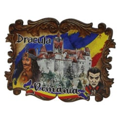 Magnet de frigider din placaj Romania 8 x 6 cm Dracula