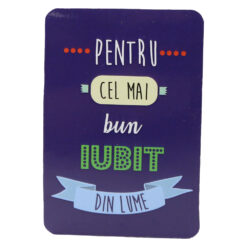 Magnet de frigider din plastic "Pentru cel mai bun iubit din lume." 5.5 x 8 cm