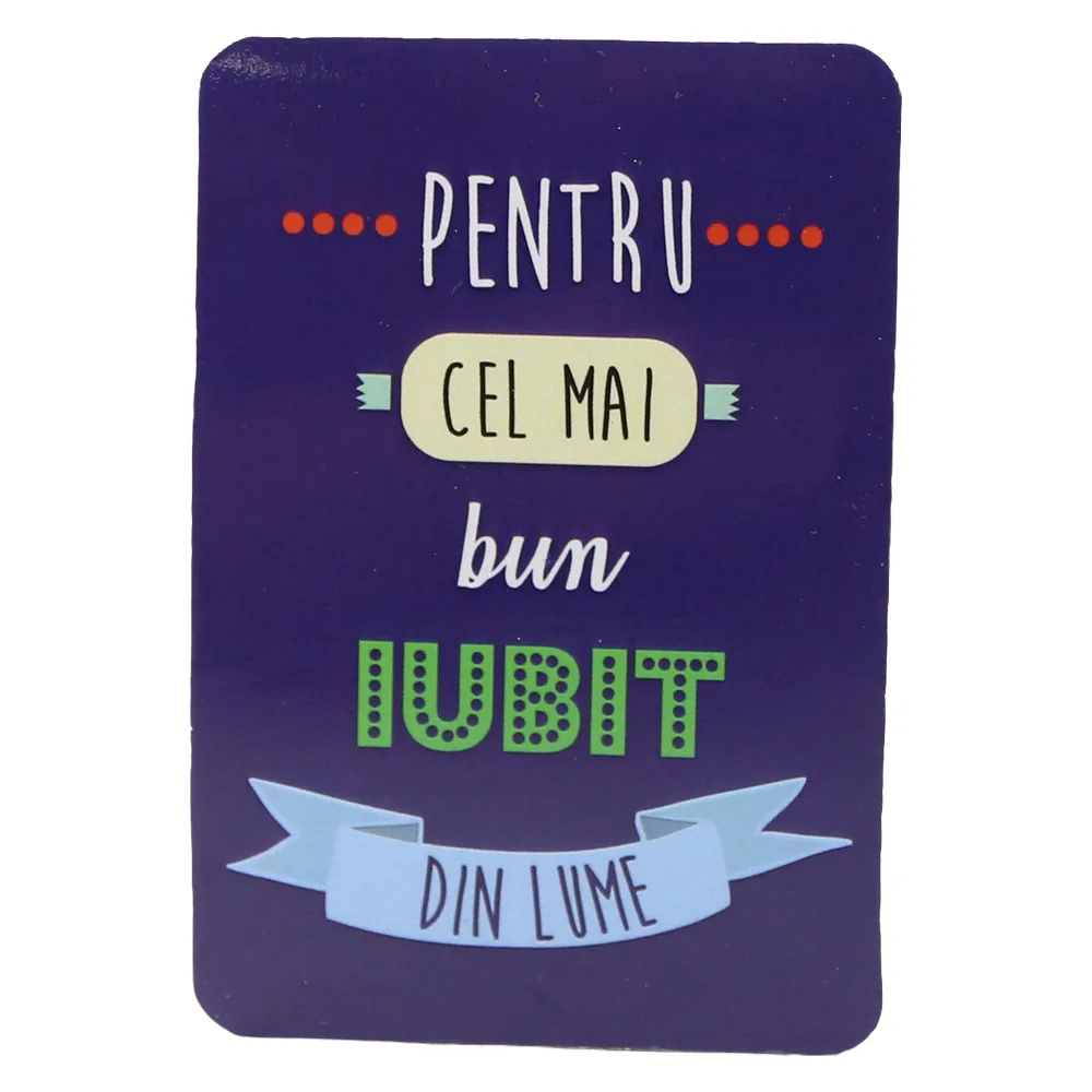 Magnet de frigider din plastic "Pentru cel mai bun iubit din lume." 5.5 x 8 cm Magnet de frigider din plastic "Pentru cel mai bun iubit din lume." 5.5 x 8 cm