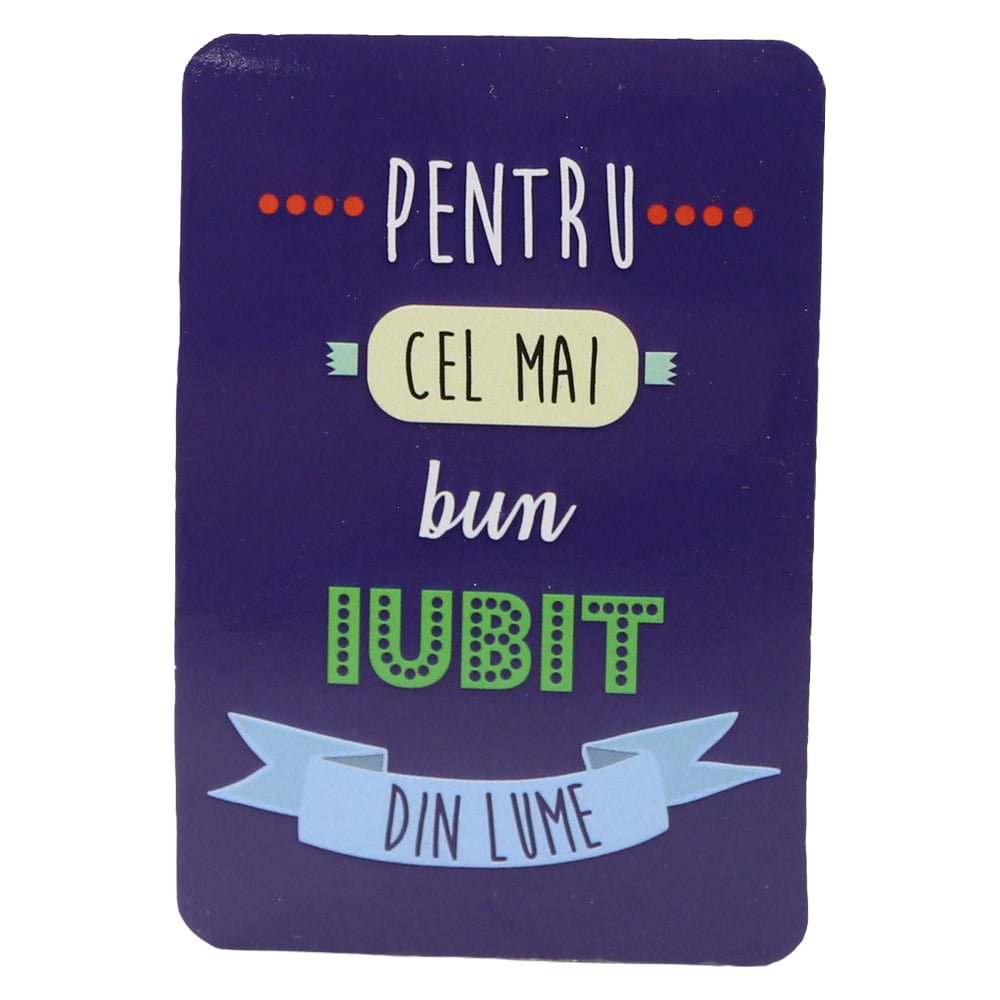 Magnet de frigider din plastic "Pentru cel mai bun iubit din lume." 5.5 x 8 cm Magnet de frigider din plastic "Pentru cel mai bun iubit din lume." 5.5 x 8 cm