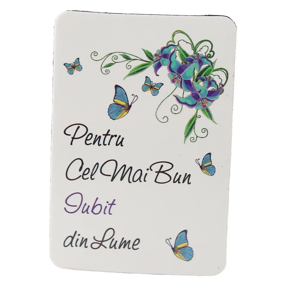 Magnet de frigider din plastic "Pentru cel mai bun iubit din lume." 5.5 x 8 cm Magnet de frigider din plastic "Pentru cel mai bun iubit din lume." 5.5 x 8 cm