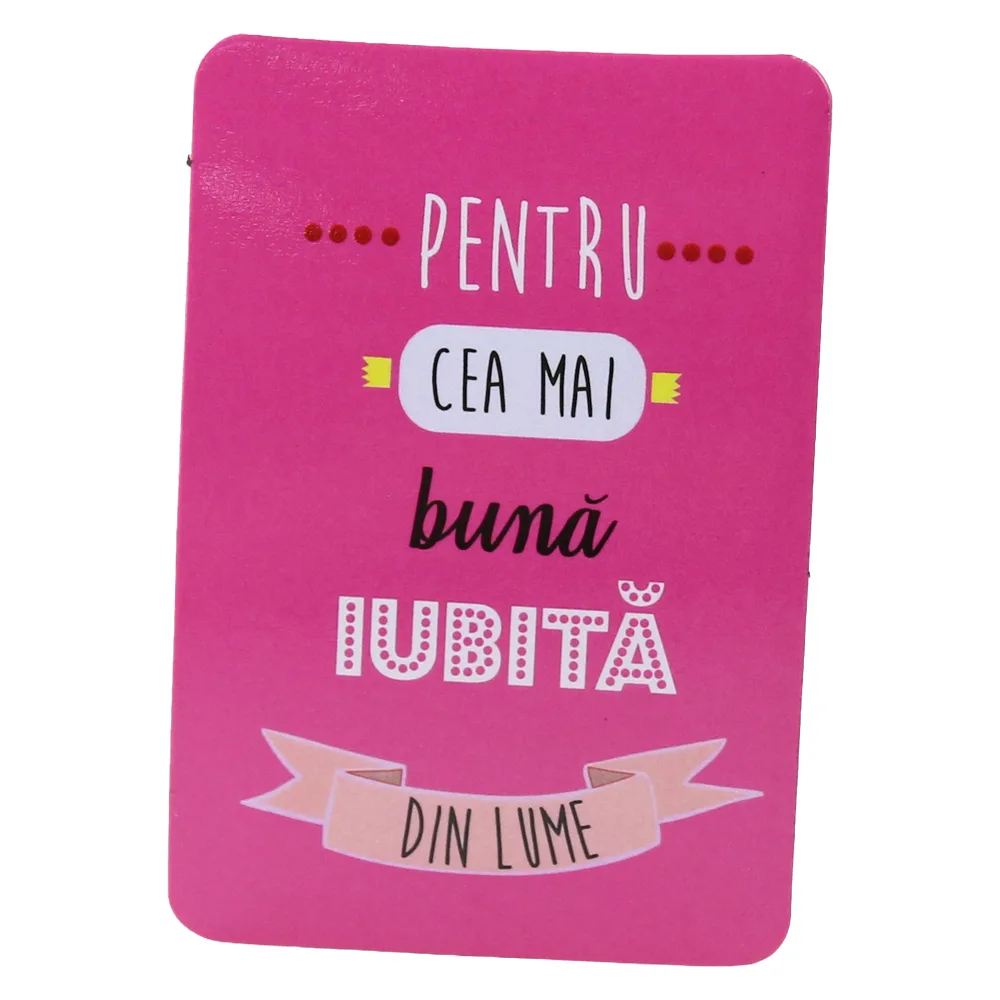 Magnet de frigider din plastic "Pentru cea mai buna iubita din lume." 5.5 x 8 cm Magnet de frigider din plastic "Pentru cea mai buna iubita din lume." 5.5 x 8 cm