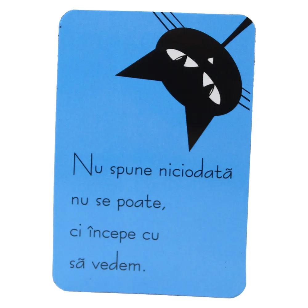 Magnet de frigider din plastic "Nu spune niciodata..." 5.5 x 8 cm Magnet de frigider din plastic "Nu spune niciodata..." 5.5 x 8 cm