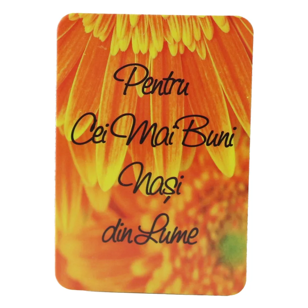 Magnet de frigider din plastic "Pentru cei mai buni nasi din lume." 5.5 x 8 cm