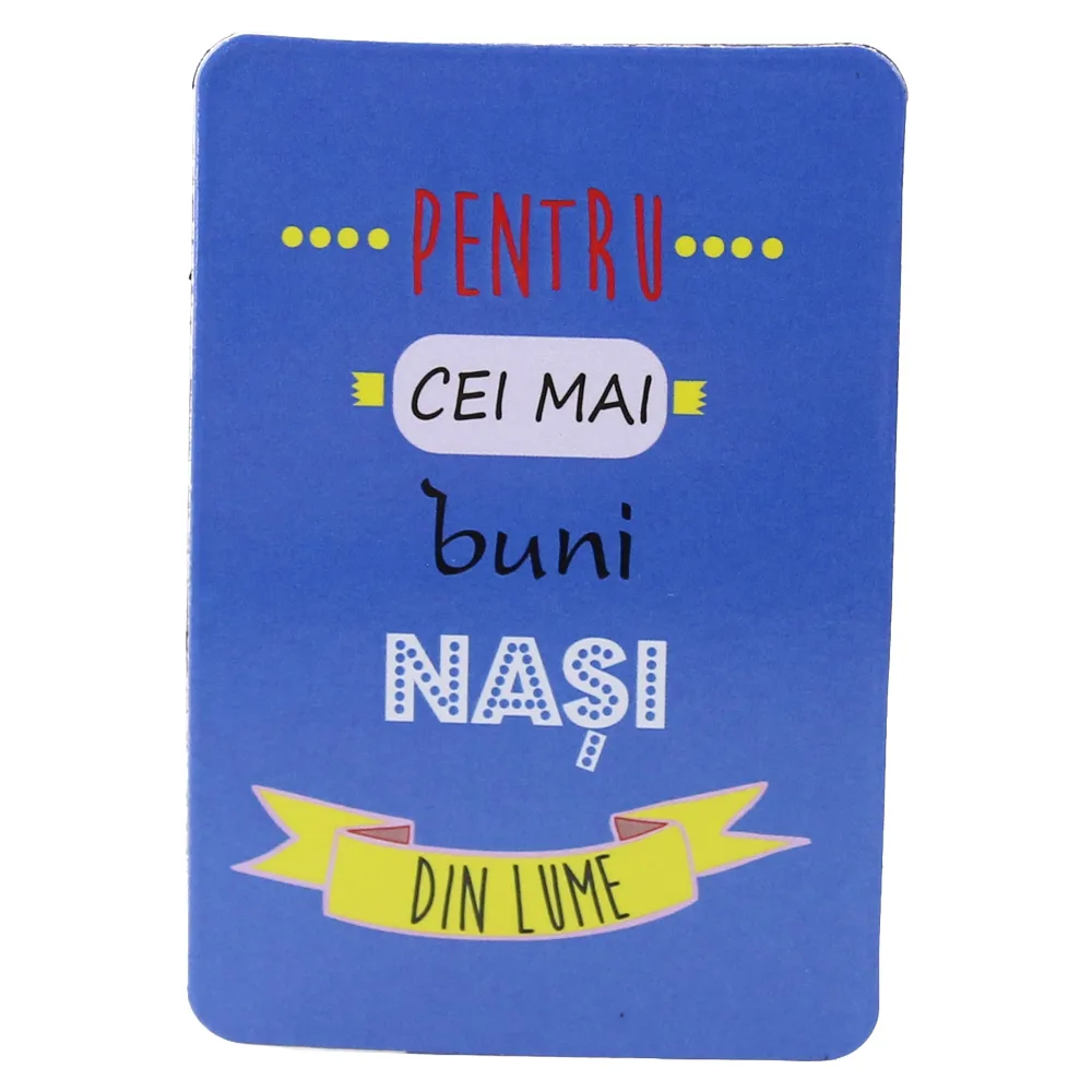 Magnet de frigider din plastic "Pentru cei mai buni nasi din lume." 5.5 x 8 cm