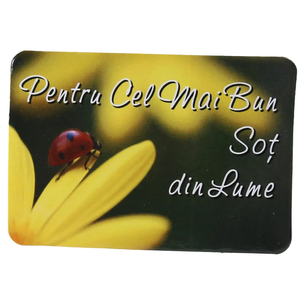 Magnet de frigider din plastic "Pentru cel mai bun sot din lume." 5.5 x 8 cm Magnet de frigider din plastic "Pentru cel mai bun sot din lume." 5.5 x 8 cm