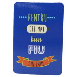 Magnet de frigider din plastic "Pentru cel mai bun fiu din lume." 5.5 x 8 cm