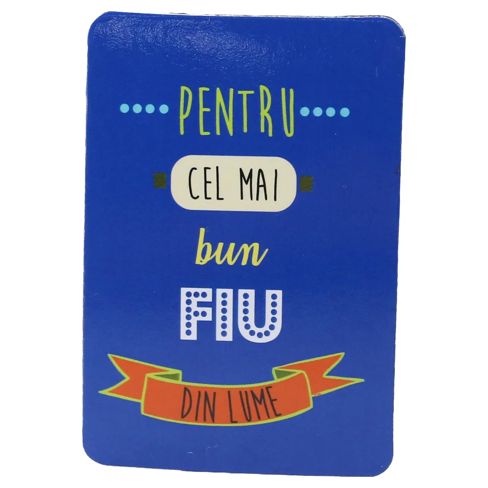 Magnet de frigider din plastic "Pentru cel mai bun fiu din lume." 5.5 x 8 cm