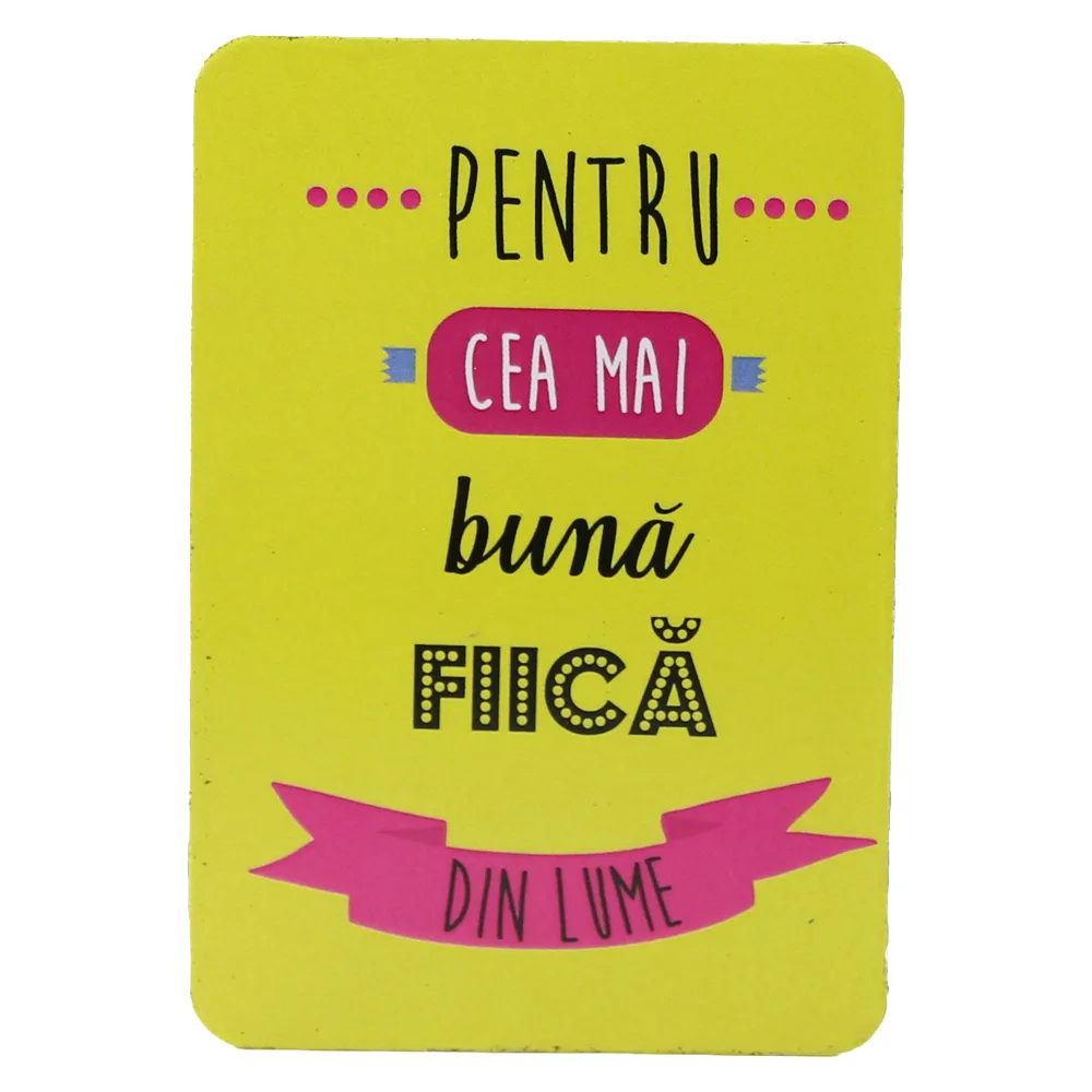 Magnet de frigider din plastic "Pentru cea mai buna fiica din lume." 5.5 x 8 cm Magnet de frigider din plastic "Pentru cea mai buna fiica din lume." 5.5 x 8 cm