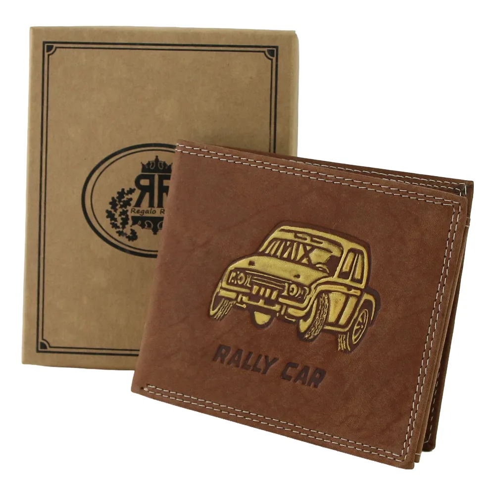 Portofel barbatesc din piele 12 x 10 cm Rally Car Regalo Reale Portofel barbatesc din piele 12 x 10 cm Rally Car Regalo Reale