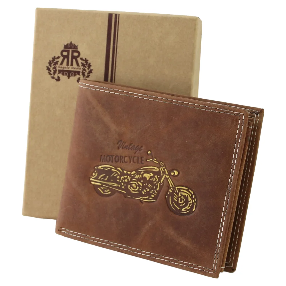 Portofel barbatesc din piele 12 x 10 cm Vintage Motorcycle Regalo Reale Portofel barbatesc din piele 12 x 10 cm Vintage Motorcycle Regalo Reale