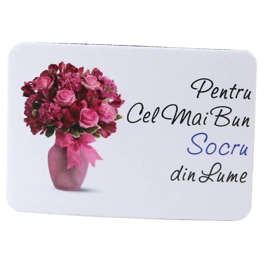Magnet de frigider din plastic "Pentru cel mai bun socru din lume." 5.5 x 8 cm Magnet de frigider din plastic "Pentru cel mai bun socru din lume." 5.5 x 8 cm