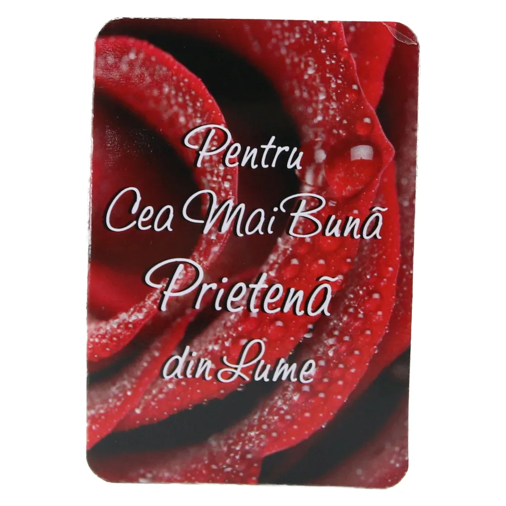 Magnet de frigider din plastic "Pentru cea mai buna prietena din lume." 5.5 x 8 cm