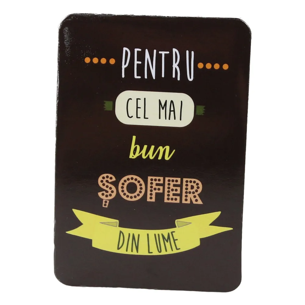 Magnet de frigider din plastic "Pentru cel mai bun sofer din lume." 5.5 x 8 cm Magnet de frigider din plastic "Pentru cel mai bun sofer din lume." 5.5 x 8 cm