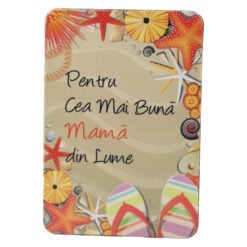 Magnet de frigider din plastic "Pentru cea mai buna mama din lume." 5.5 x 8 cm