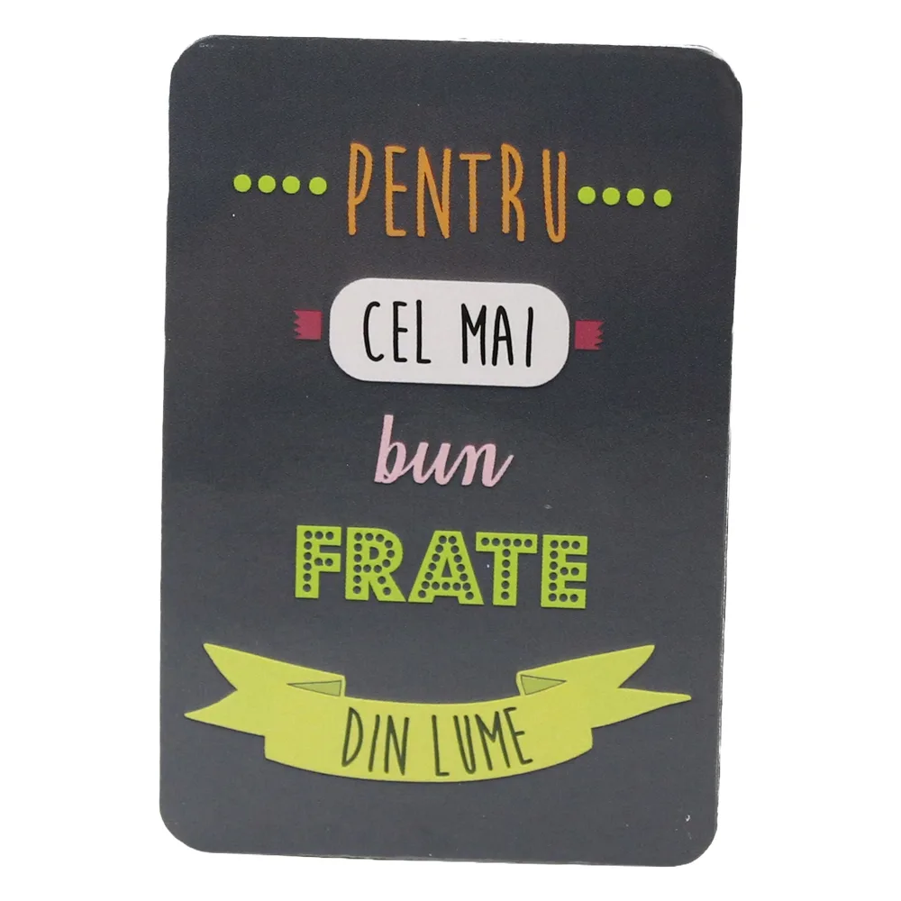 Magnet de frigider din plastic "Pentru cel mai bun frate din lume." 5.5 x 8 cm Magnet de frigider din plastic "Pentru cel mai bun frate din lume." 5.5 x 8 cm