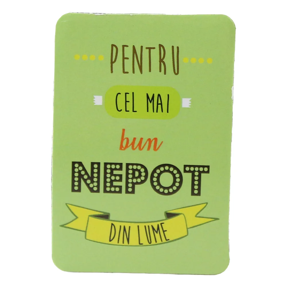 Magnet de frigider din plastic "Pentru cel mai bun nepot din lume." 5.5 x 8 cm Magnet de frigider din plastic "Pentru cel mai bun nepot din lume." 5.5 x 8 cm