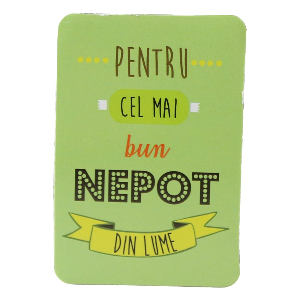 Magnet de frigider din plastic "Pentru cel mai bun nepot din lume." 5.5 x 8 cm Magnet de frigider din plastic "Pentru cel mai bun nepot din lume." 5.5 x 8 cm