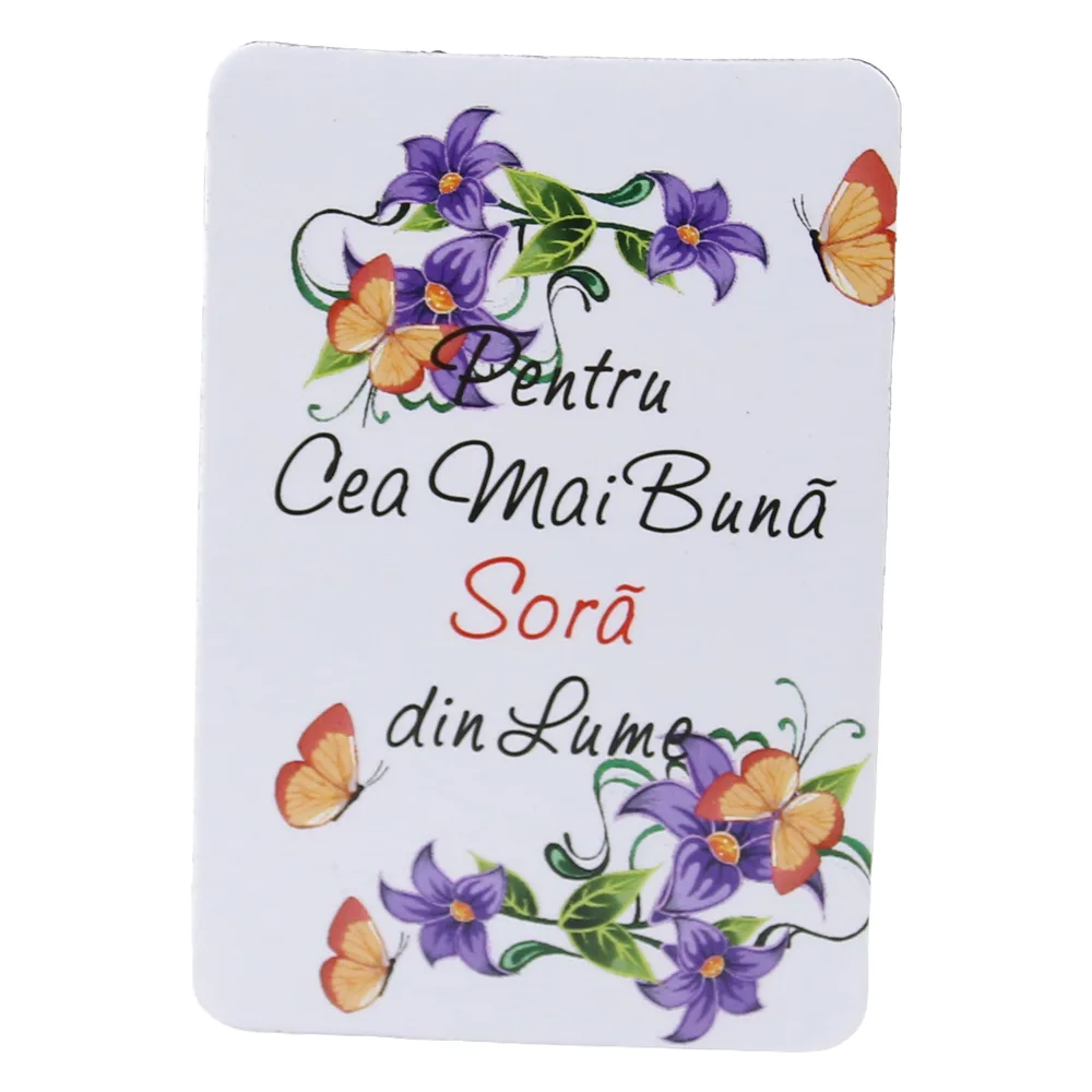 Magnet de frigider din plastic "Pentru cea mai buna sora din lume." 5.5 x 8 cm Magnet de frigider din plastic "Pentru cea mai buna sora din lume." 5.5 x 8 cm