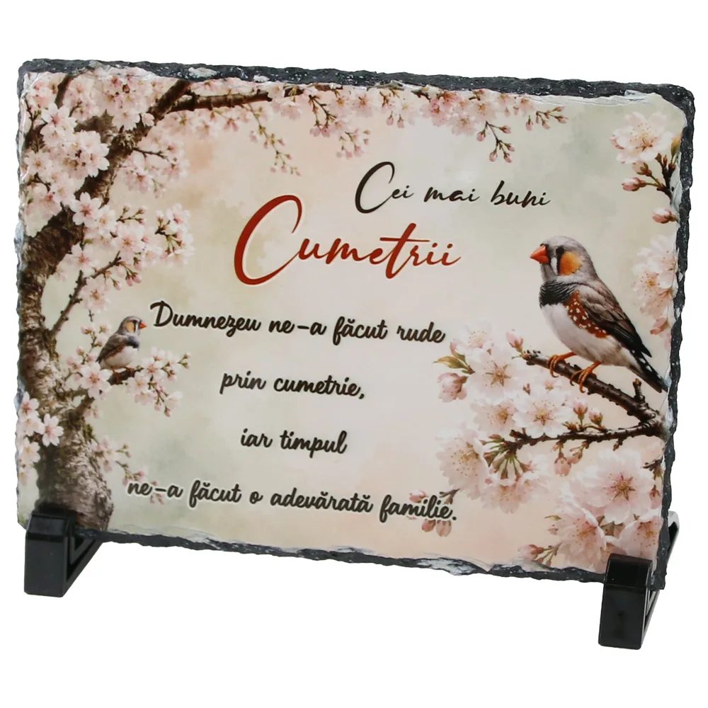 Placa ardezie "Cei mai buni Cumetrii..." 19 x 14 cm Placa ardezie "Cei mai buni Cumetrii..." 19 x 14 cm