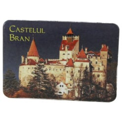 Magnet de frigider din plastic Castele 8 x 5.5 cm Bran - Peles - Castelul Corvinilor