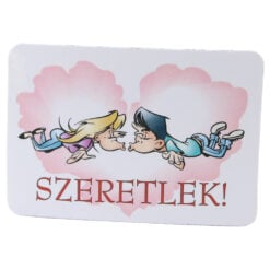 Magnet de frigider din plastic "Szeretlek" 8 x 5.5 cm