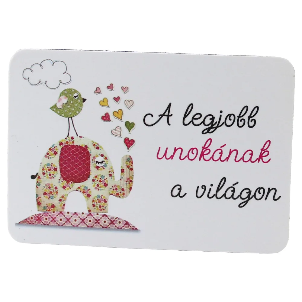 Magnet de frigider din plastic "A legjobb unokanak a vilagon" 8 x 5.5 cm Magnet de frigider din plastic "A legjobb unokanak a vilagon" 8 x 5.5 cm