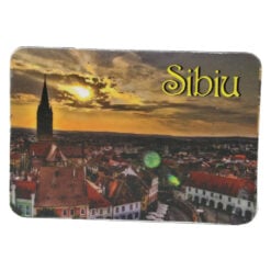 Magnet de frigider din plastic Sibiu 5.5 x 8 cm