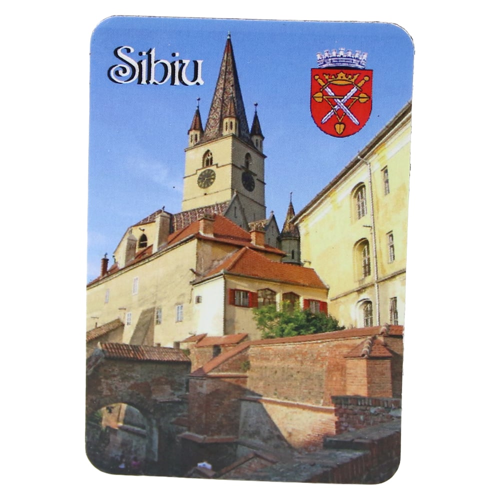 Magnet de frigider din plastic Sibiu 5.5 x 8 cm Magnet de frigider din plastic Sibiu 5.5 x 8 cm