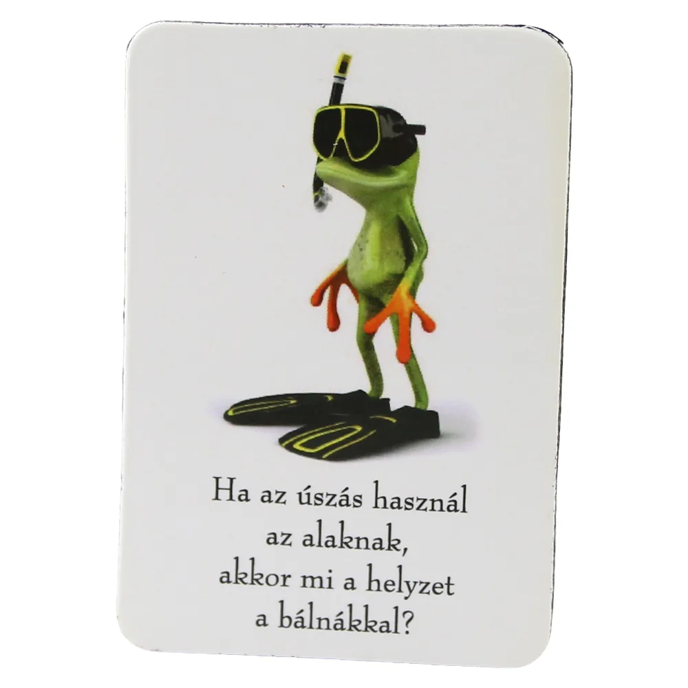 Magnet de frigider din plastic Broasca 5.5 x 8 cm