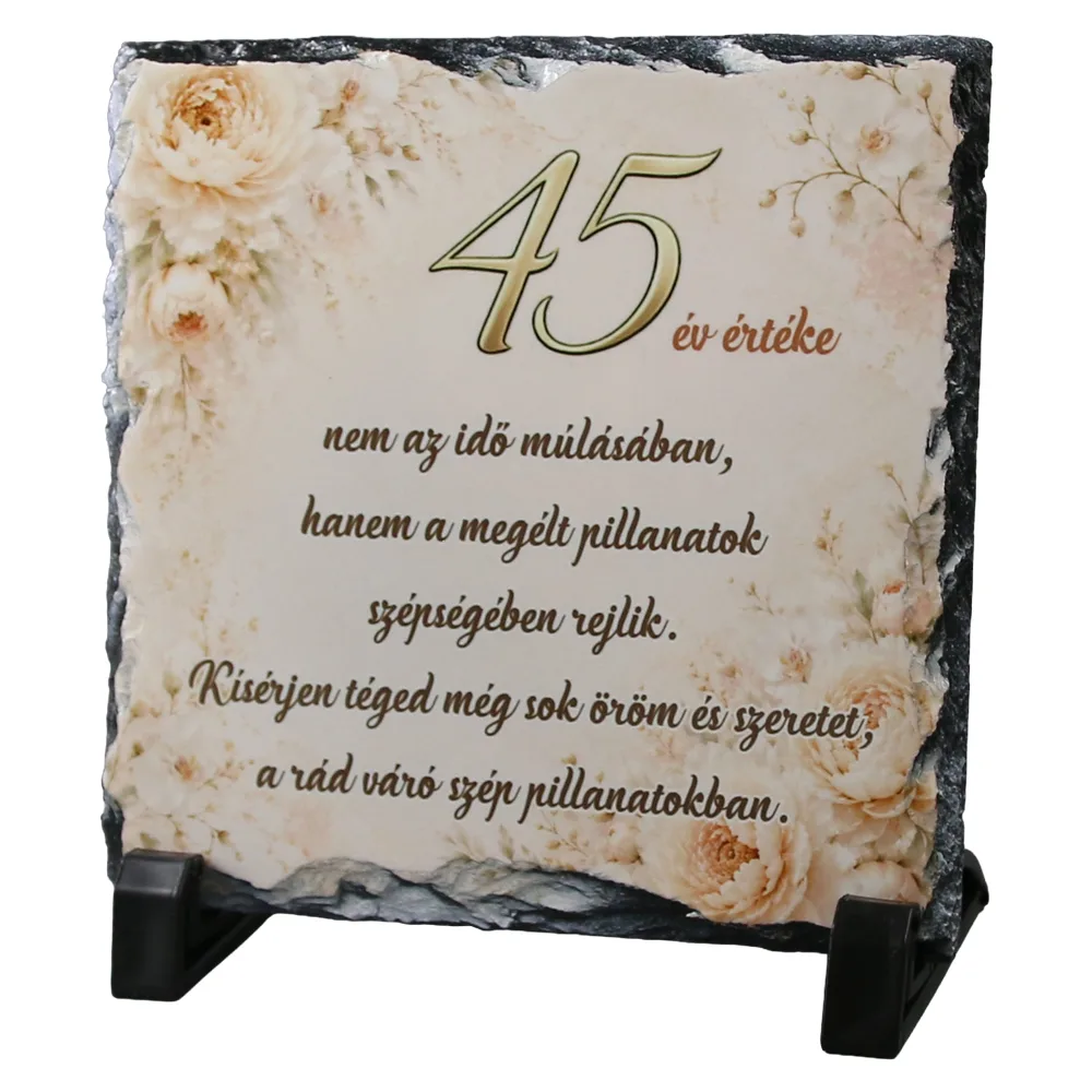 Placa din ardezie aniversara pentru femei 30 - 85 ani 14 x 14 cm Placa din ardezie aniversara pentru femei 30 - 85 ani 14 x 14 cm