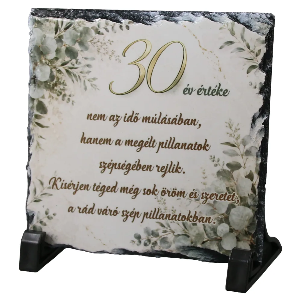 Placa din ardezie aniversara pentru barbati 30 - 85 ani 14 x 14 cm Placa din ardezie aniversara pentru barbati 30 - 85 ani 14 x 14 cm