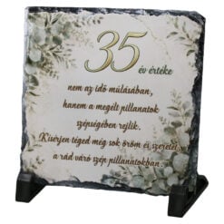 Placa din ardezie aniversara pentru barbati 30 - 85 ani 14 x 14 cm