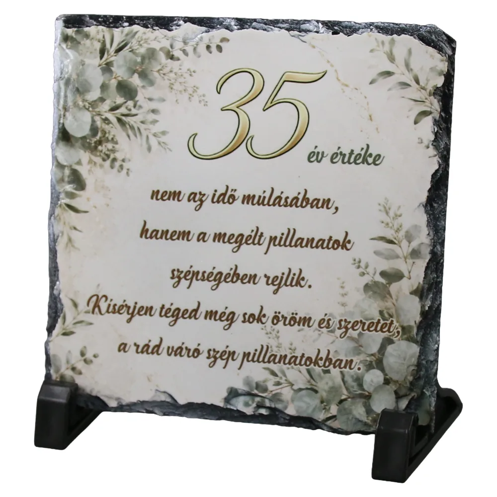 Placa din ardezie aniversara pentru barbati 30 - 85 ani 14 x 14 cm Placa din ardezie aniversara pentru barbati 30 - 85 ani 14 x 14 cm