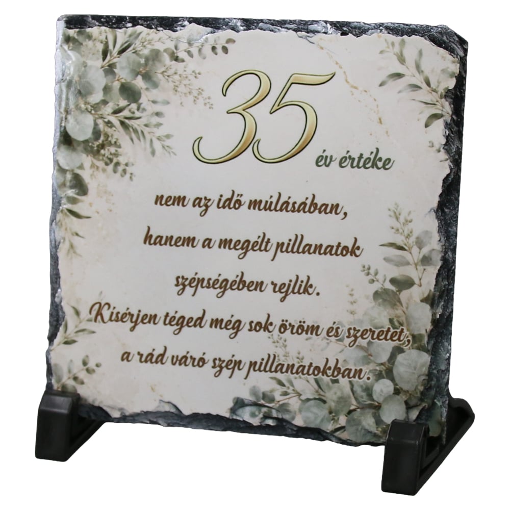 Placa din ardezie aniversara pentru barbati 30 - 85 ani 14 x 14 cm Placa din ardezie aniversara pentru barbati 30 - 85 ani 14 x 14 cm